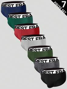 7条/套 男士字母印花三角裤 - 彩色 - 查看 6