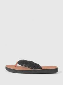 HighSole 女士时尚百搭人字拖 2026 新款夏季平底防滑软底沙滩凉拖 - 黑色 - 查看 2