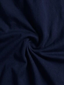 Slaydiva 休闲工装风口袋阔腿花卉灰色女裤-C 女士工作裤 女士工装裤 女士高个子阔腿工装裤 - 藏蓝色 - 查看 8