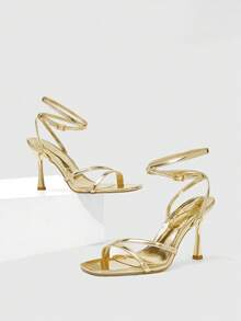 CUCCOO SZL Women's Fashion High Heel Shoes - Gold - View 2