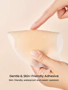 LUVLETTE Reusable Sticky Self-Adhesive Backless Strapless Perforated No-Show Silicone Lift-Air Up Bra-Vanilla - Vanilla - View 6