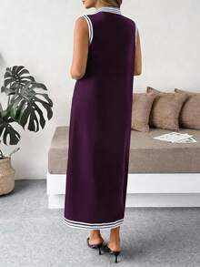 SHEIN LUNE 大码女式极简几何无袖立领长开衩休闲度假春季连衣裙 女式夏季连衣裙 最新款连衣裙 女式正装 女式休闲连衣裙 赞泽亚连衣裙 女式惊艳连衣裙 女式工作连衣裙 女式快速发货连衣裙 女式高级连衣裙 女式长款休闲连衣裙 女式时尚连衣裙 女式无袖连衣裙 女式长款休闲连衣裙 女式紫色连衣裙 - 中紫紅色 - 查看 2