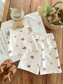 女婴碎花无袖上衣和宽松休闲裤两件套 儿童两件套 女童碎花套装 女童两件套 儿童碎花套装 幼儿/女婴服装 女童裙子套装 复古风童装 女婴裙子套装 碎花裙套装 女童蝴蝶结上衣碎花裙套装 蝴蝶结上衣套装 女童套装 女童服装套装 幼儿女童裙子套装 女童服装裙子套装 碎花裙套装 女婴两件套 女婴蝴蝶结上衣裙子套装 姐妹装 蝴蝶结上衣 幼儿 - 卡其色 - 查看 5