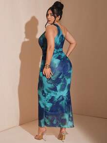 SHEIN BAE 印花修身连衣裙，度假风，女士夏季连衣裙，复活节连衣裙，优雅派对连衣裙，女士沙滩装，沙滩装，女士婚礼宾客连衣裙，母亲毕业典礼连衣裙，休闲女士连衣裙，女士度假装，夏季假日装，Y2K风格，女士碎花连衣裙，绿色连衣裙，大码女士连衣裙，女士西部牛仔装，外出装，女士生日连衣裙，圣帕特里克节连衣裙，乡村音乐会服装，女士牛仔装，网纱连衣裙 - 彩色 - 查看 2