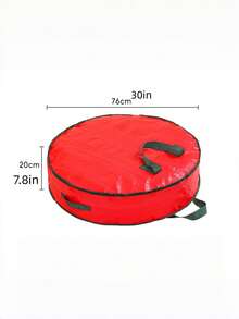 1pc Floral Wreath Storage Bag For Holiday Decorations, Zippered, Portable, Hand-Carry Storage, Organized, Water- And Dust-Resistant. - Red - View 11