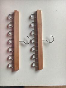 衣柜腰带挂架，坚固的木质腰带架，衣柜配件，腰带收纳架，适用于衣柜整理和储物装饰，节日装饰，房间装饰，家居装饰，卧室装饰，收纳架，家居收纳，白色T恤女装，黑色裤子女装，女士冬季服装，连衣裙 - Wood - 查看 15