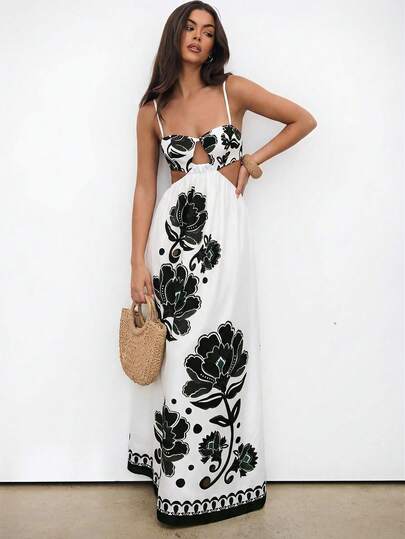 Aloruh Women's Colorblock Bohemian Vacation Dress