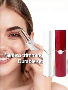Teckwe 1pc Or 2pcs, Multi-Size, Multi-Combination, Multi-Choice,AA Battery Powered Portable Electric Shaver, Eyebrow Trimmer, Facial Hair Remover For Women + Eyebrow Pencil - Multicolor - View 1
