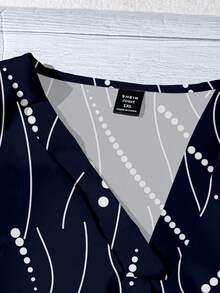 Rusticease Camisa casual de mujer con estampado de lunares retro, estilo minimalista adecuado para el verano - Multicolor - Ver 6