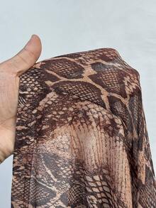 Rustia 大码雪纺荷叶边度假裤，春夏款 - 彩色 - 查看 7