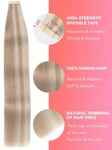 20PCS Straight Tape In Human Hair Extensions 100% Real Remy Human Hair 14-24inches Natural High Quality 50G/Pack For Salon Silky Seamless Invisible PU Tape In Hair Extensions - S18A/613A - View 3