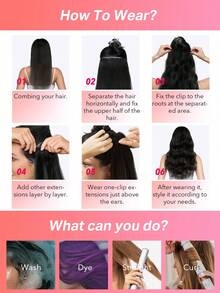 Seamless Clip Ins 100% Real Human Hair Extension 7PCS Seamless PU Clip In Human Hair Extensions Straight 14-22 Inch Natural Black Skin Weft Remy Hair Extensions 110G With Clips - S1B - View 8