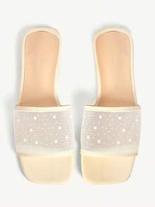 CUCCOO CHICEST 女士方头休闲平底拖鞋 - 白色 - 查看 1