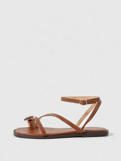 Sleekvia 女士舒适平底防滑多功能金属户外人字拖