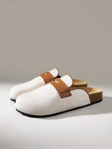 Solecia Women's Hemp Leather Mules, Cork Bottom Casual Wear Sandals - Apricot - View 3