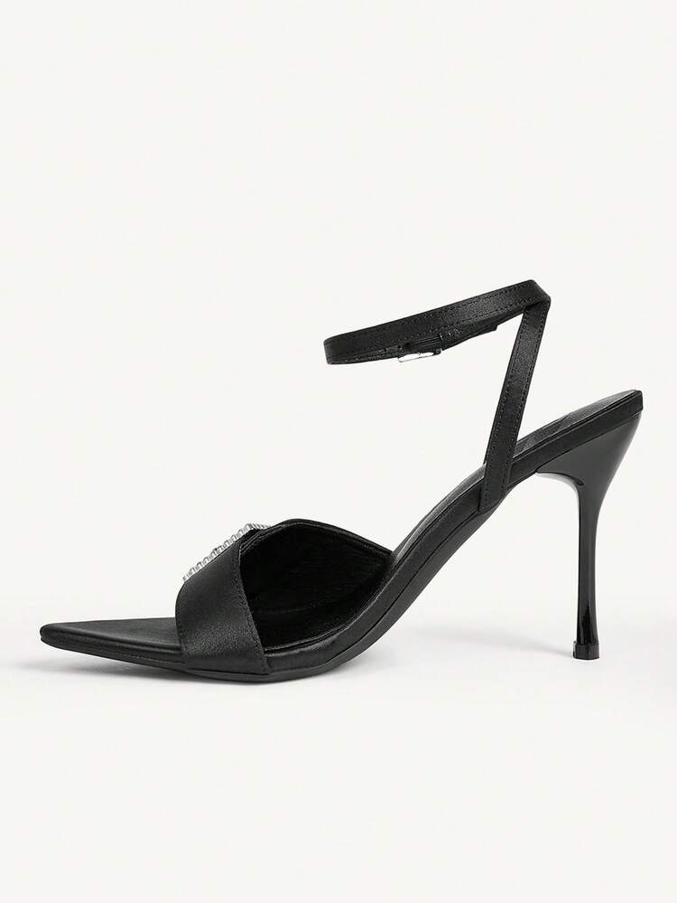 CUCCOO CHICEST Women's Pointed Toe Buckle Design Fashion High Heel Sandals Summer Shoes Wedding Shoes Bride Shoes