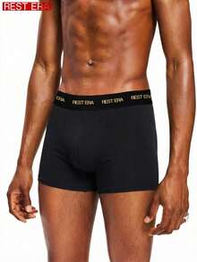 7条装男士字母印花平角内裤 - 彩色 - 查看 3