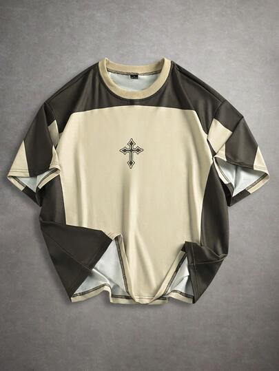 STYNVO 男士舒适T恤面料，圆领短袖，前后均印有3D字母图案，休闲百搭，适合度假、聚会、外出、运动、日常办公穿着，经典热销春夏款，自穿或送礼皆宜。