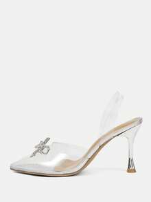 CUCCOO HITCHD Spring/Summer Fashion High Heel Pumps - Silver - View 2