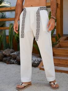 VENTUSAIL Men's White Casual Vacation Pants - White - View 5