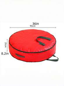 1pc Floral Wreath Storage Bag For Holiday Decorations, Zippered, Portable, Hand-Carry Storage, Organized, Water- And Dust-Resistant. - Red - View 12