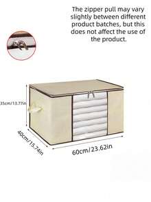 Bộ 3 túi đựng đồ sắp xếp tủ quần áo, hộp đựng có thể gập lại cho chăn ga gối đệm, hộp hình lập phương chắc chắn để sắp xếp áo len và quần áo. - Màu vàng - Xem 3