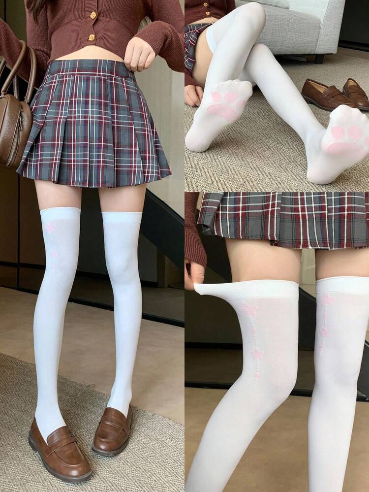 White Leggings, Suitable For Spring/Summer, College Style, Valentine's Day, Music Festival, Wedding, Banquet, Dance Party, Fashion Party, Elegant Fitted Women's Tights