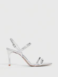 CUCCOO SZL Women's Fashion High Heel Shoes - Silver - View 4