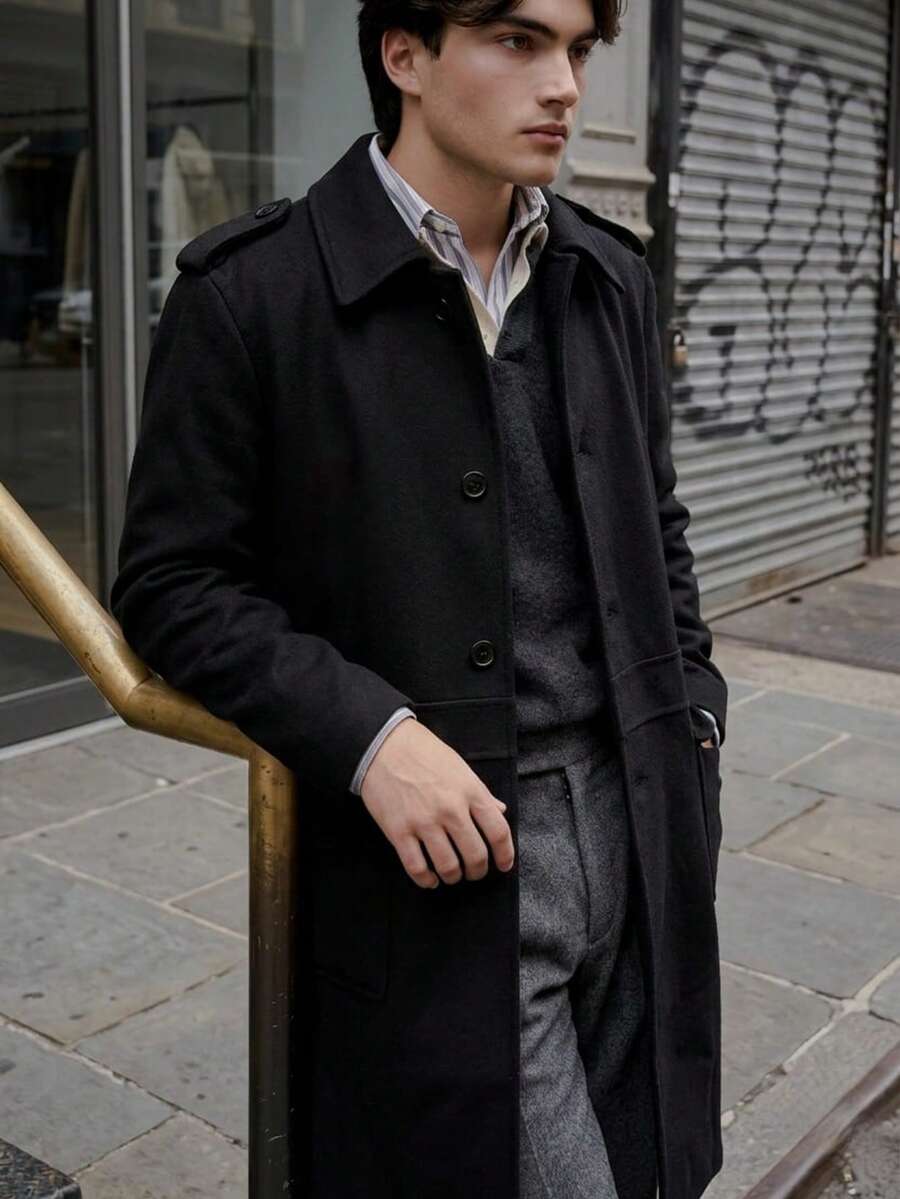 Coat For Knight Cloth Cloth - Black - View 1