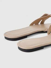 Sleekvia Sandal mùa hè đa năng, mũi vuông, thời trang dành cho nữ năm 2026. - Màu be - Xem 5