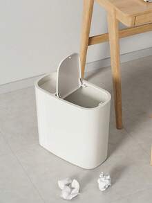 Cestino della spazzatura slim e di grande capacità con coperchio a scomparsa, adatto per l'immagazzinaggio multifunzionale di sacchetti della spazzatura, fazzoletti per aromaterapia, ecc. Cestino portarifiuti impermeabile adatto per cucina, camera da letto, ufficio, lavanderia, bagno, soggiorno, accessori per il bagno domestico, decorazione per la cucina - Multicolore - Visualizzare 7