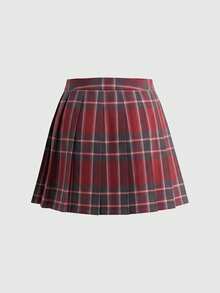 Rina Fox Women's Plaid Pleated A-Line Mini Skirt, Fashionable School Style For Summer - Multicolor - View 2