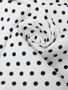 Opuloom Vestido elegante de mujer con lunares, cuello en V, sin mangas, cintura ceñida, para uso casual, de oficina, citas, fiestas y cenas, vestido de lunares para primavera/verano, vestido de lunares francés para mujer, vestido de lunares blanco vintage, vestido retro para mujer, vestido de verano elegante con lunares blancos, vestido de lunares - Multicolor - Ver 4