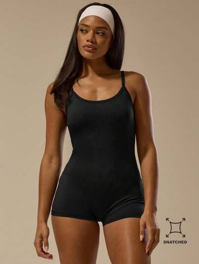 MUSERA ESSENTIALS Mono de tirantes ajustado Traje de verano básico para vacaciones, festivales, conciertos, otoño, elegante para uso diario