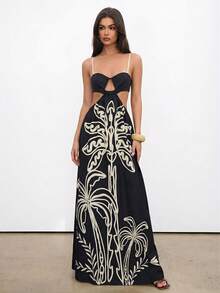 Aloruh Women's Fashionable Backless Camisole Maxi Dress, Summer - Multicolor - View 3