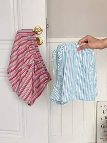 CovetEZ Quần short nữ kiểu dáng thường ngày, kẻ sọc, thắt eo. - Nhiều màu - Xem 4