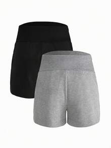 Modmama Maternity Clothes Pants Summer Pregnant Two-Piece Shorts-Comfortable And Casual 2pcs Comfortable Adjustable Waist Shorts - Multicolor - View 2