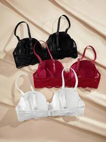 Charlaine 3pcs Women Underwire Bra With Non-Removable Padded Cups - Multicolor - View 2