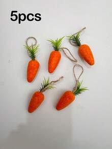 10/20Pieces Easter Carrot Hanging Ornaments Foam Carrot Hanging Ornaments Artificial Simulation Bubble Vegetable Tree Home Kitchen Party Decorations - Multicolor - View 10