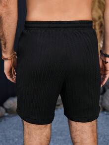 VENTUSAIL 男士休闲弹力腰带宽松短裤，面料质感舒适，适合日常穿着、旅行、海滩度假和休闲活动。这款短裤是度假旅行的必备单品，也是送给男友或老公的绝佳礼物。 - 黑色 - 查看 2