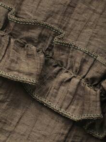 DAZY Girls' Round Neck Sleeveless Dress - Green - View 8