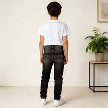 Pantalón Vaquero Para Niño Skinny - Azul lavado oscuro - Ver 2