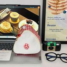 Joivida Túi đựng mỹ phẩm hình bánh kem đa năng và dễ thương (1 chiếc/2 chiếc), túi xách tay, túi đựng đồ dùng cá nhân hình tam giác. - Nhiều màu - Xem 6