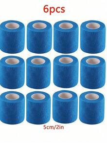 1/6/12/24 unidades de fita adesiva elástica colorida para esportes, ideal para tatuagens, Halloween, animais de estimação, tornozelos e outras ocasiões. Fita antiderrapante para tatuagens, ideal para iniciantes e tatuadores experientes. Também serve como kit de primeiros socorros. - Multicolorido - Ver 8
