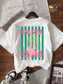 EMERY ROSE 女士休闲基础款印花短袖圆领T恤 - 白色 - 查看 6