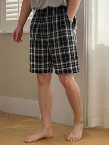 DAZY Quần short nam kẻ caro, quần áo mặc nhà mùa hè. - Nhiều màu - Xem 3