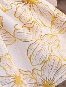 SHEIN 女婴/幼儿金色印花长袖连衣裙 - 彩色 - 查看 6