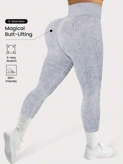 Rhythm Era Plus Size Women Seamless Gray Matte Sports Leggings, Yoga Pants