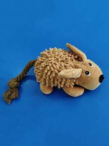 PETSIN 1PC Pet Plush Toy Lying On The Ground Cartoon Animal Rope Tail Sound Educational Dog Toy Interactive Training - Multicolor - View 11