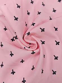 Rafferiza Conjunto de 2 piezas de blusa elegante con botones de perla + falda con dobladillo dividido para mujer - Rosa - Ver 8